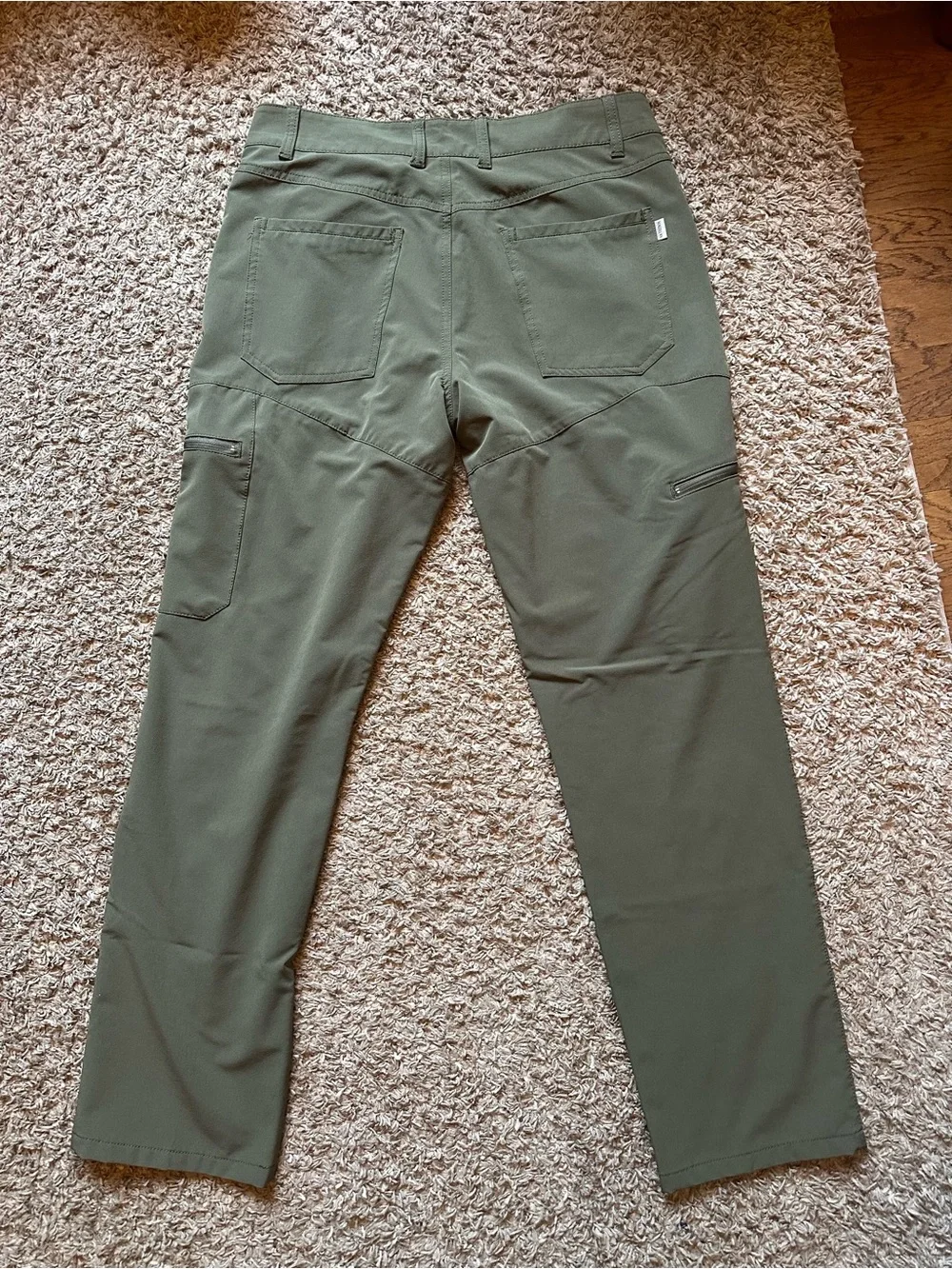 Men’s Magellan Moisture Wicking Classic Fit Pants; Olive Green; Size 34W